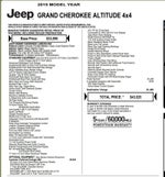 2019 Jeep Grand Cherokee Altitude 2 Owner Nav Back Up Camera Roof Leather Seats Loaded