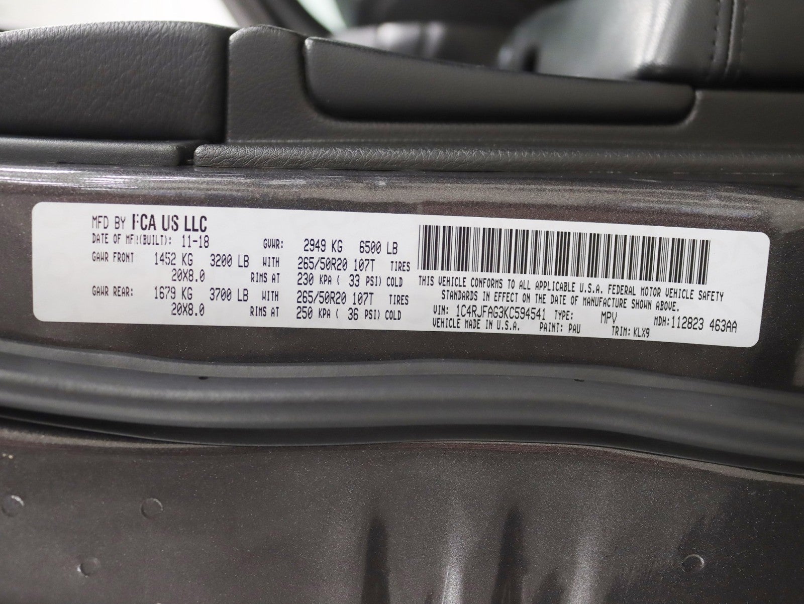 2019 Jeep Grand Cherokee Altitude 2 Owner Nav Back Up Camera Roof Leather Seats Loaded