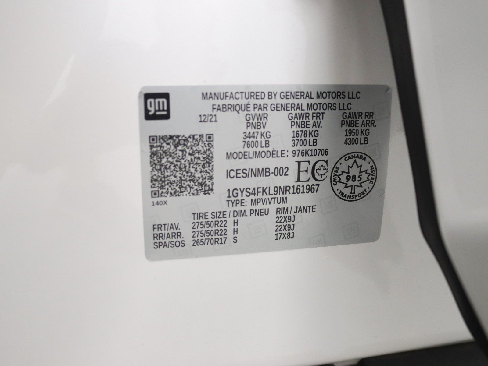 2022 Cadillac Escalade Sport