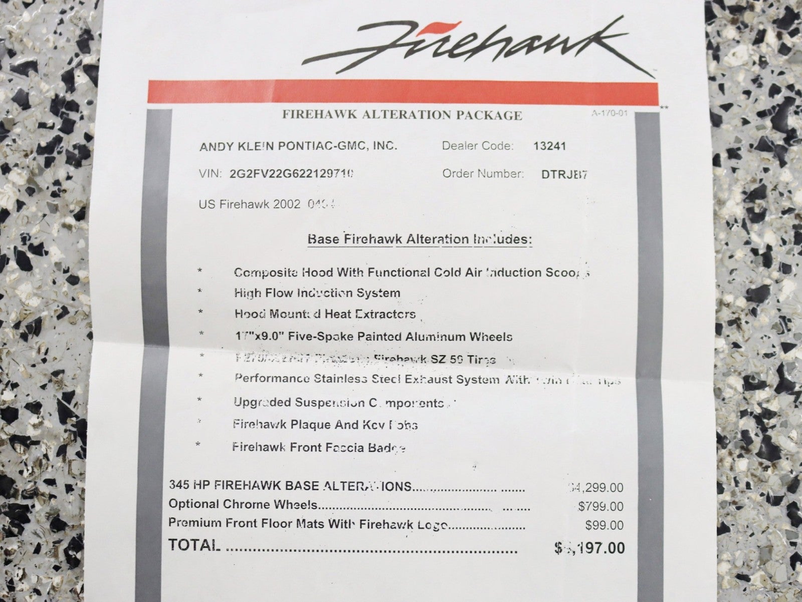2002 Pontiac Firebird Trans Am Rare 1 Owner Firehawk Auto T Tops Leather Fully Loaded
