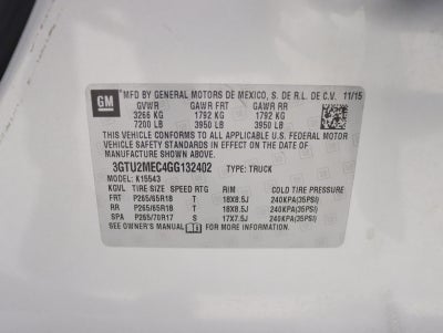 2016 GMC Sierra 1500 SLE 1Owner Crew Cab Z71 Pkg Convenience And Value Pkg Loaded