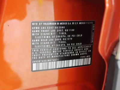 2018 Volkswagen Tiguan SE 7-Passenger Rear Camera Pano Roof