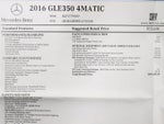 2016 Mercedes-Benz GLE 4MATIC® 2 Owner Premium Pkg Lane Tracking Pkg Nav Roof