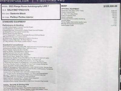 2023 Land Rover Range Rover Autobiography LWB 2 Owner 7 Passenger Rear Entertainment Power Boards Fully Loaded