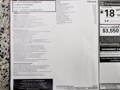 2025 Land Rover Range Rover SV Power boards 24in Avorza Monoblock Wheels MSRP Over $228k Fully