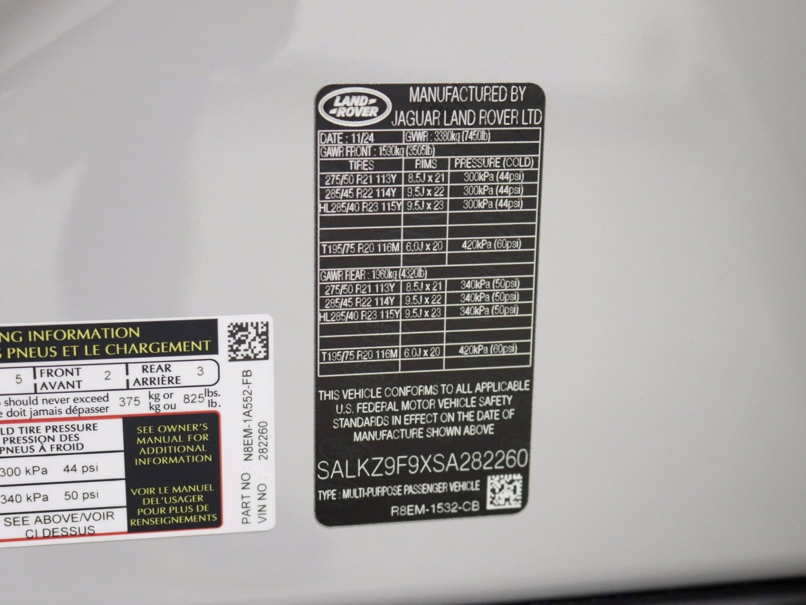 2025 Land Rover Range Rover SV Power boards 24in Avorza Monoblock Wheels MSRP Over $228k Fully