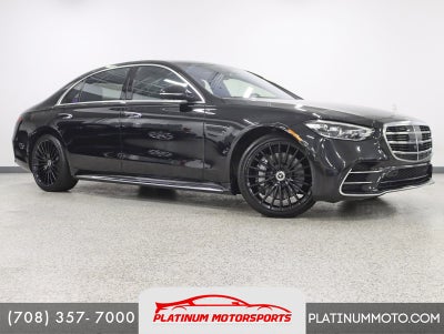 2022 Mercedes-Benz S 580 4MATIC® 3D Tech Pkg AMG® Sport 21in V Spoke Wheels Pano Nav Back Up Camera Loaded