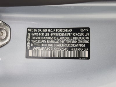 2020 Porsche 911 Carrera 4S 2 Owner Only 4k Miles Roof Rear Axle Steering Carfax Certified Loaded